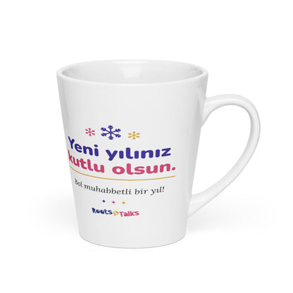 Yeni Yılınız Kutlu Olsun Latte Mug, 12 oz, Roots & Talks - Right