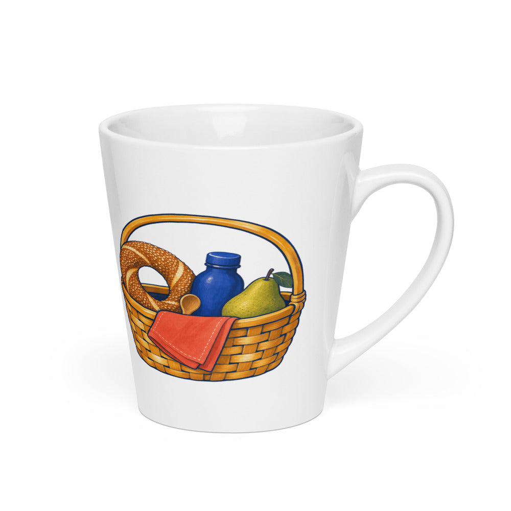 Picnic Basket Latte Mug, 12 oz, Roots & Talks - Right