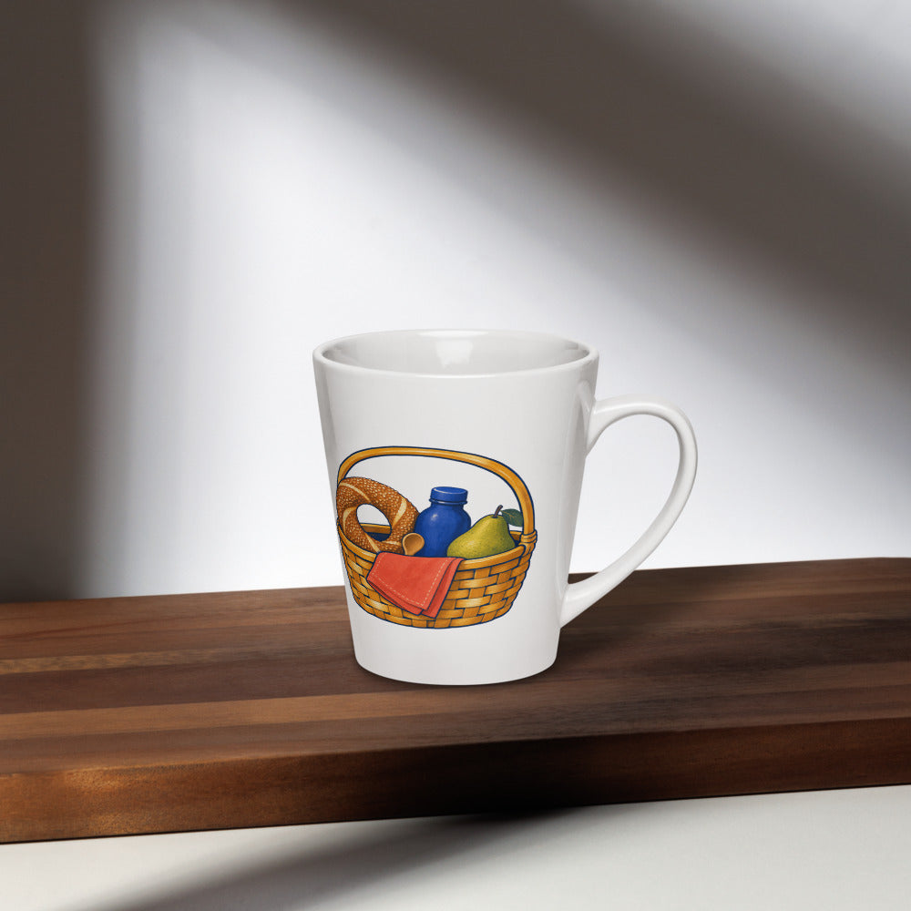 Picnic Basket Latte Mug, 12 oz, Roots & Talks - lifestyle photo 2
