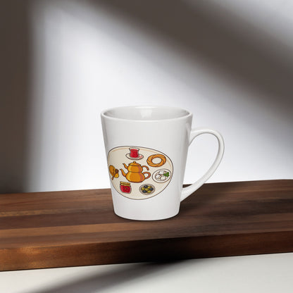 Turkish Breakfast Table Latte Mug, 12 oz, Roots & Talks - lifestyle photo 2