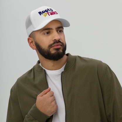 Roots & Talks Logo Embroidered Retro Trucker Cap - lifestyle photo 2