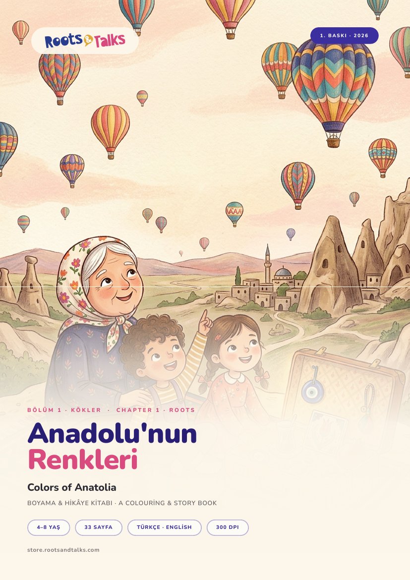 Cover of the coloring and story book Colors of Anatolia