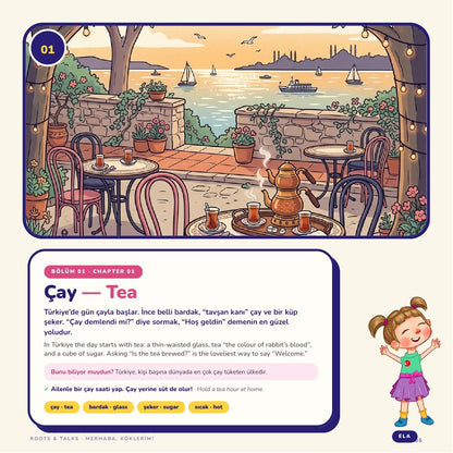 A page about tea from the e-book Hello, My Roots!