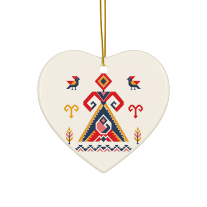 Elibelinde ceramic ornament, heart shape