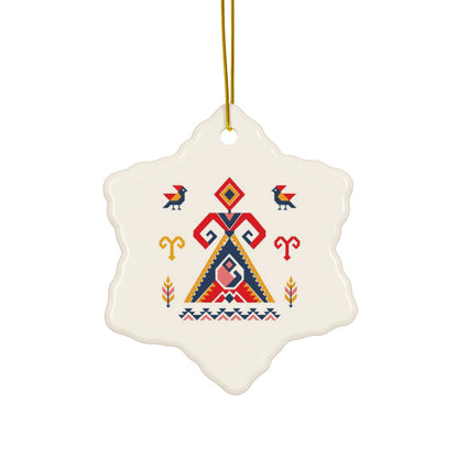 Elibelinde ceramic ornament, snowflake shape