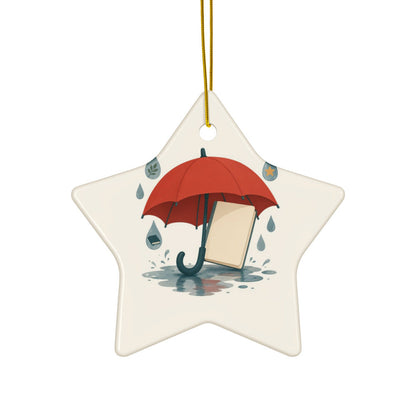 Word Umbrella ceramic ornament, star shape