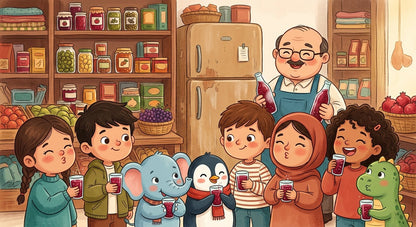 An illustrated page from The Bakkal on the Corner, Chapter 3 of Little Adventures in Turkish Culture