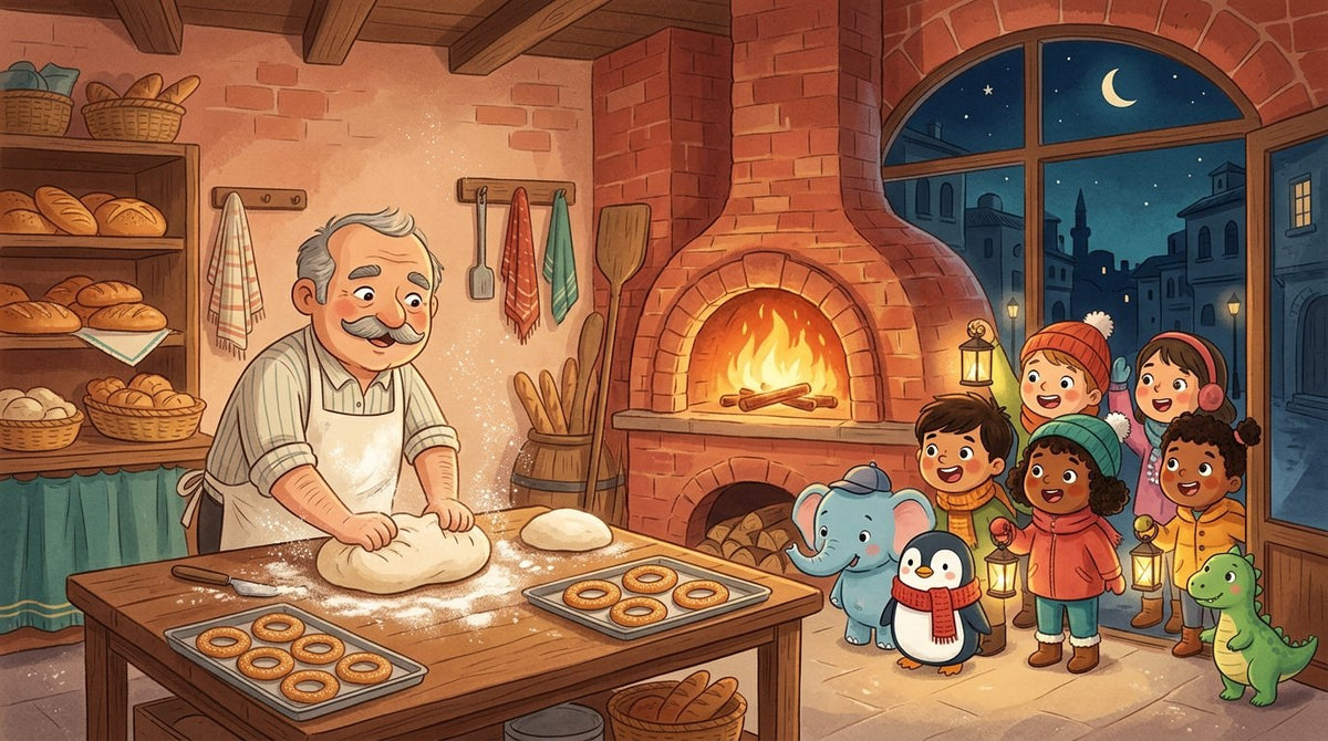 An illustrated page from The Midnight Simit Mystery, Chapter 5 of Little Adventures in Turkish Culture