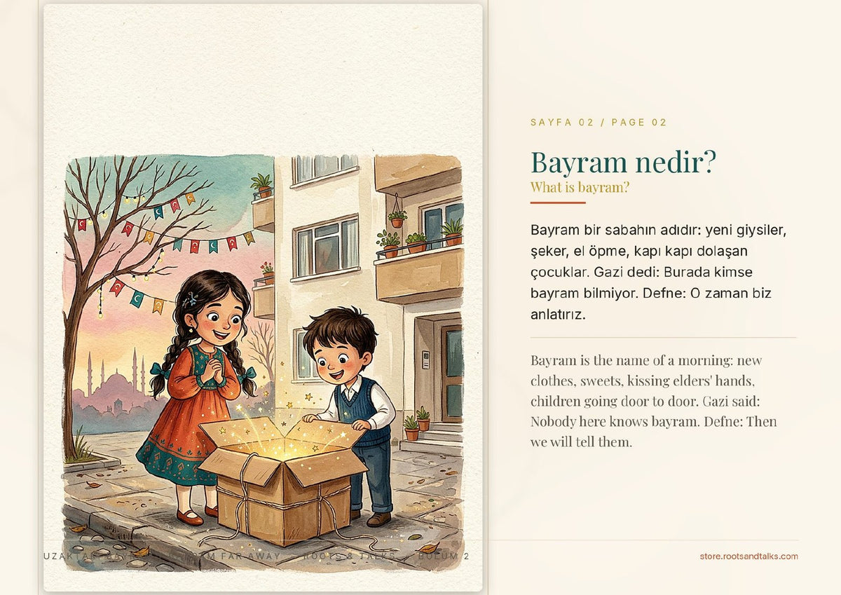 A page from Bayram Far Away / Uzaktaki Bayram
