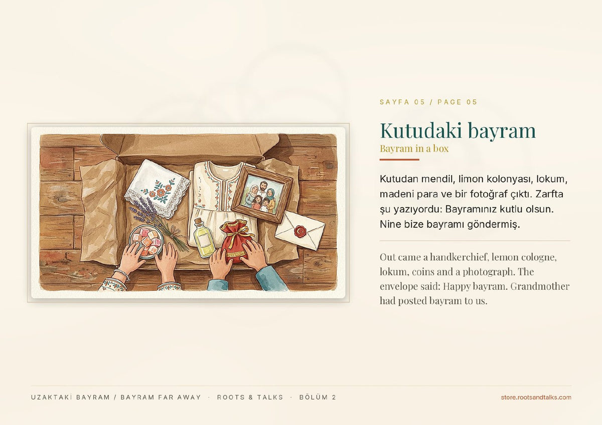 A page from Bayram Far Away / Uzaktaki Bayram