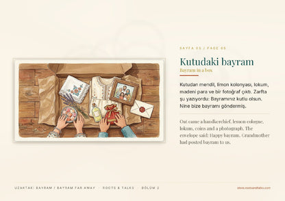 A page from Bayram Far Away / Uzaktaki Bayram