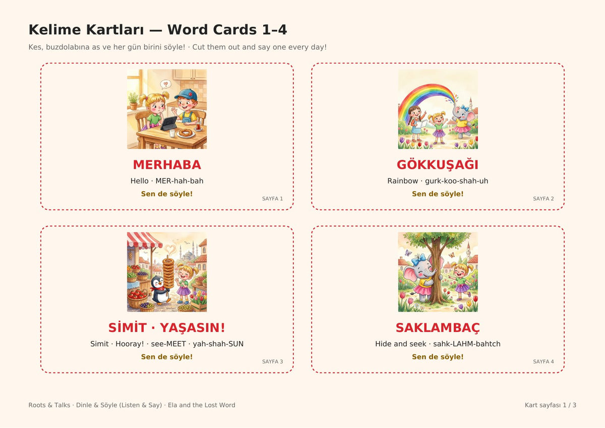 A page from Ela and the Lost Word / Ela ve Kayıp Kelime