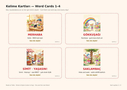 A page from Ela and the Lost Word / Ela ve Kayıp Kelime