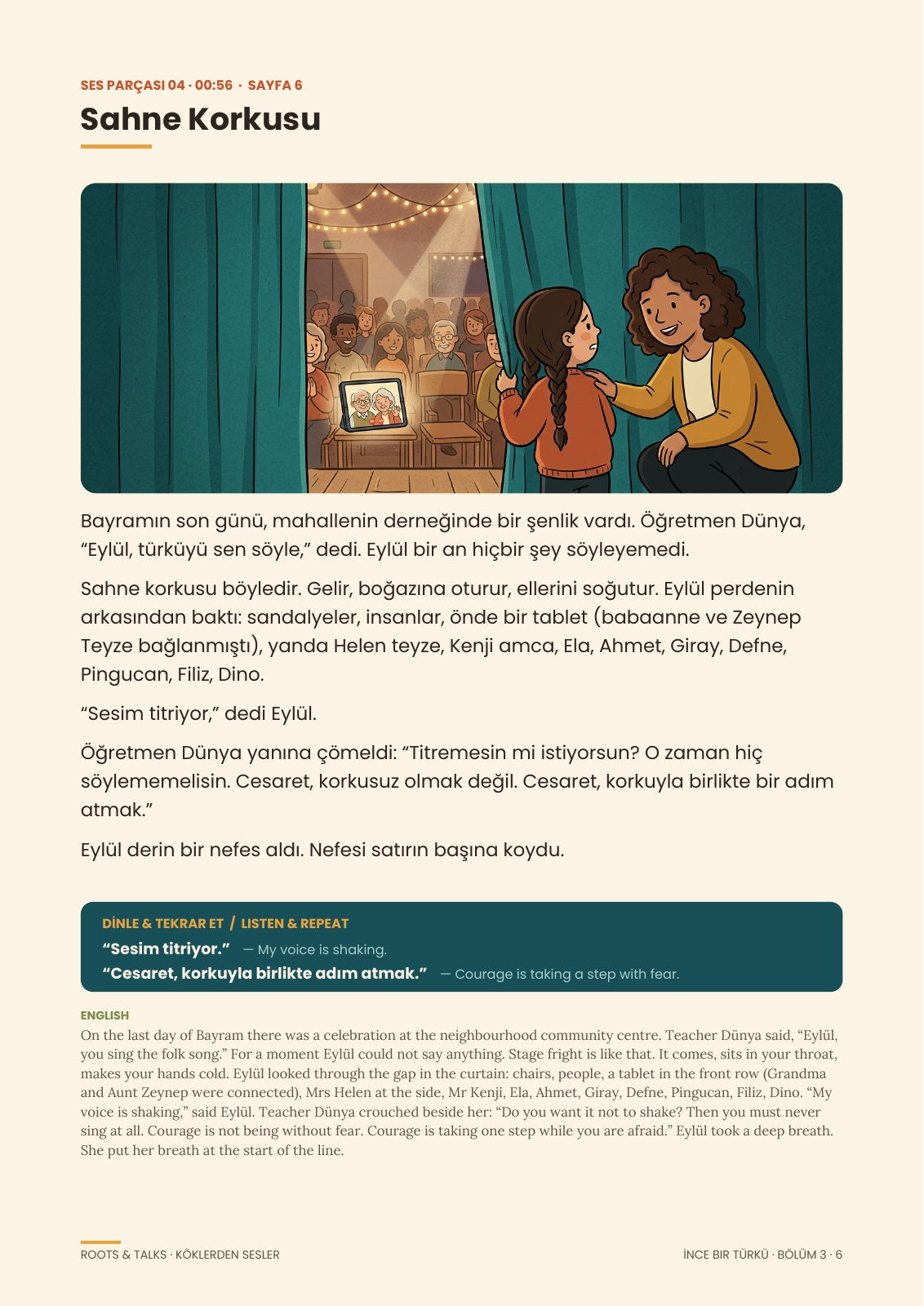 A page from Voices from the Roots 3