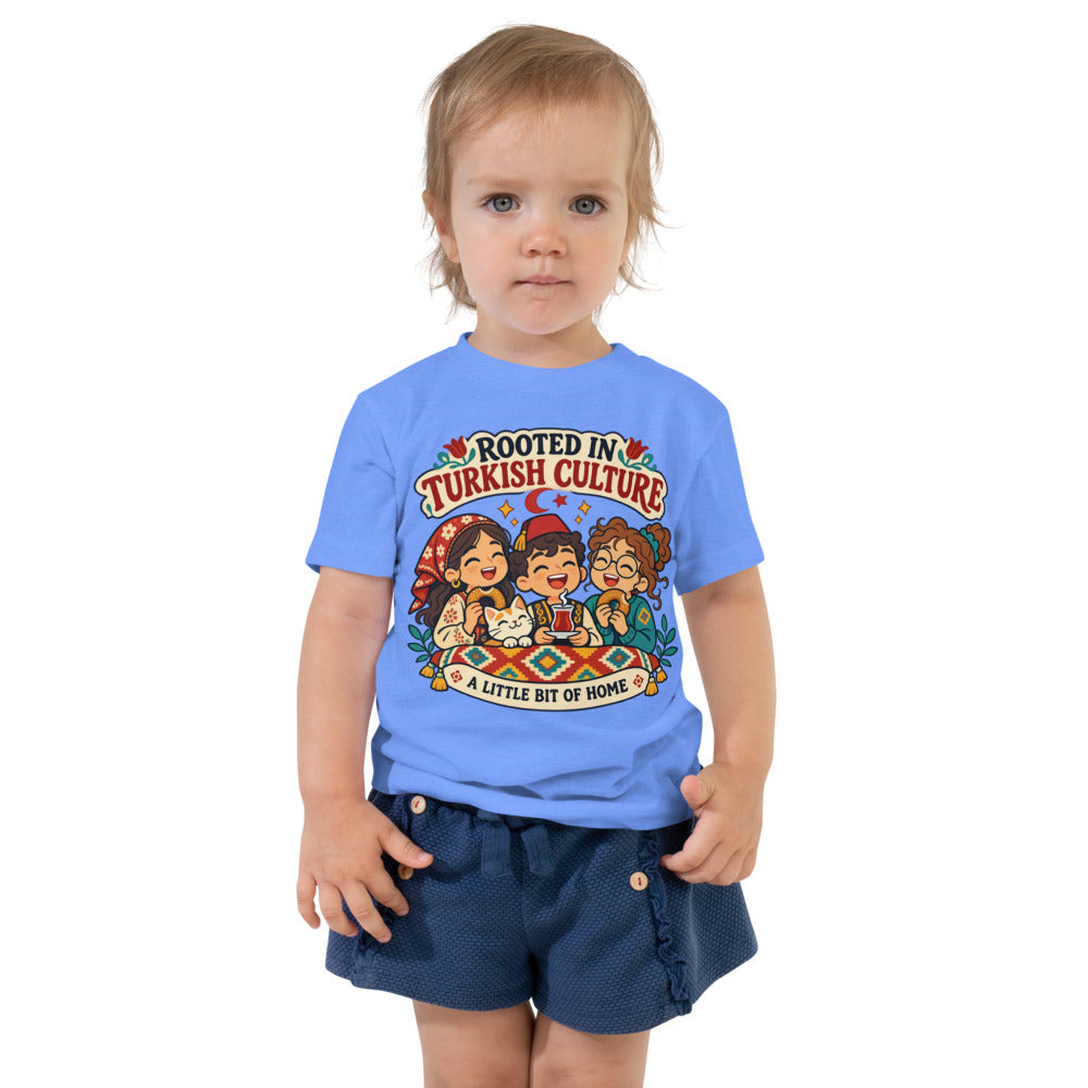 Rooted in Turkish Culture Toddler T-Shirt, Roots & Talks - Heather Columbia Blue