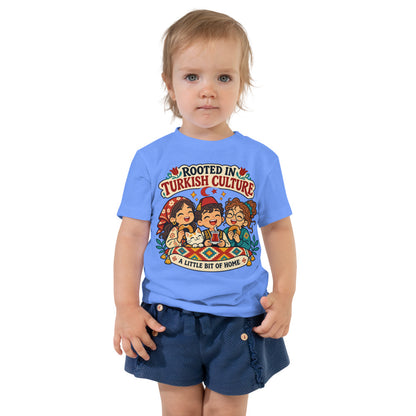 Rooted in Turkish Culture Toddler T-Shirt, Roots & Talks - Heather Columbia Blue