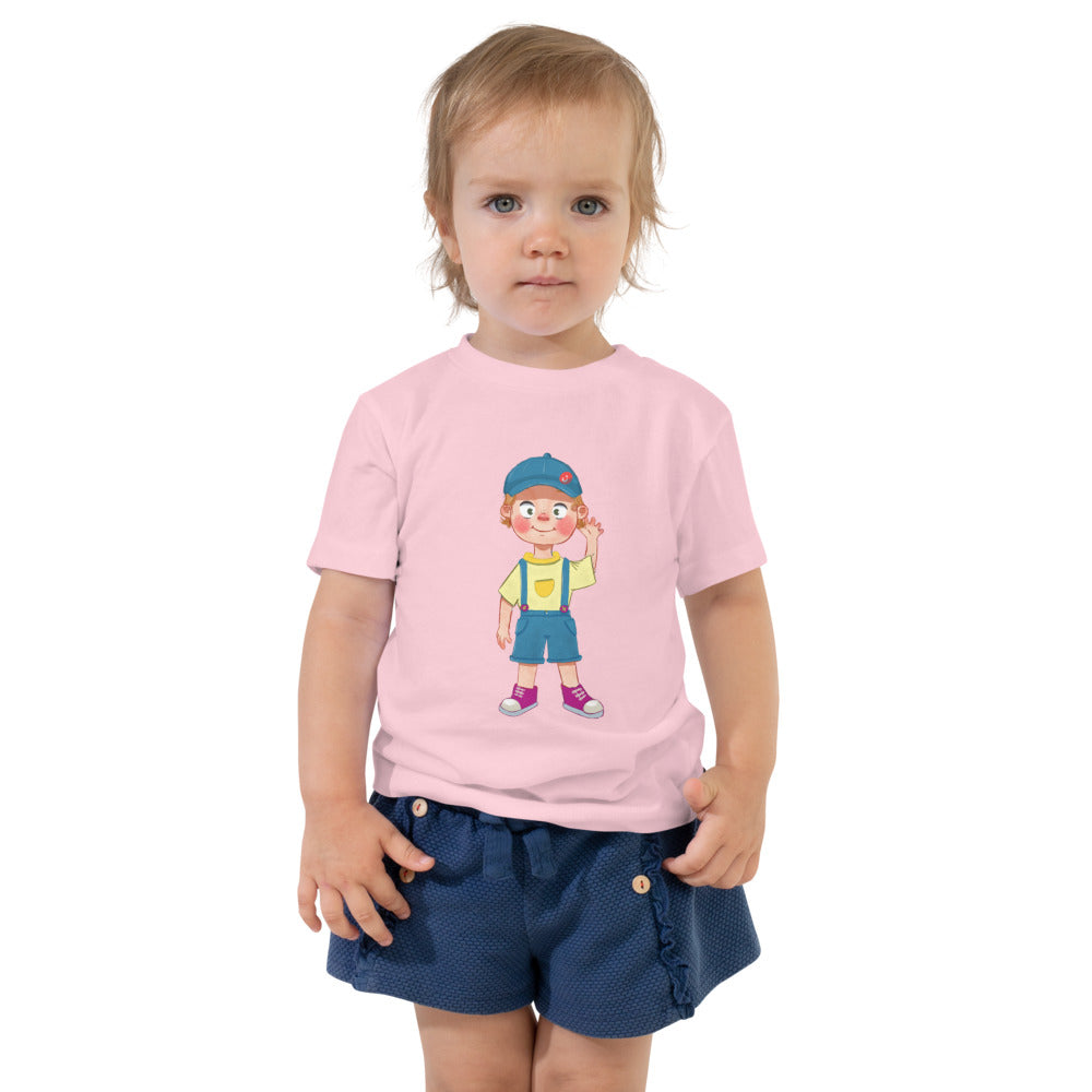 Giray Character Toddler T-Shirt, Roots & Talks - Pink