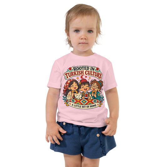 Rooted in Turkish Culture Toddler T-Shirt, Roots & Talks - Pink