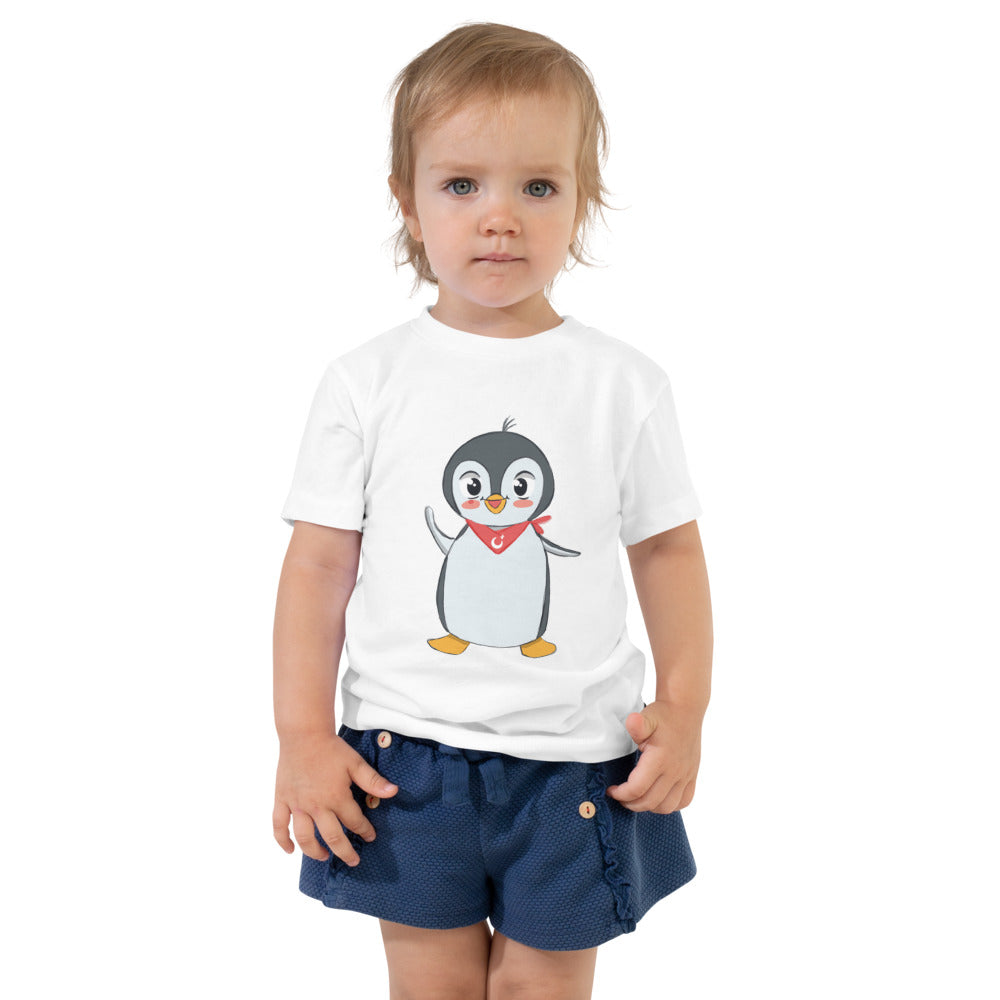 Pingucan Penguin Toddler T-Shirt, Roots & Talks - White