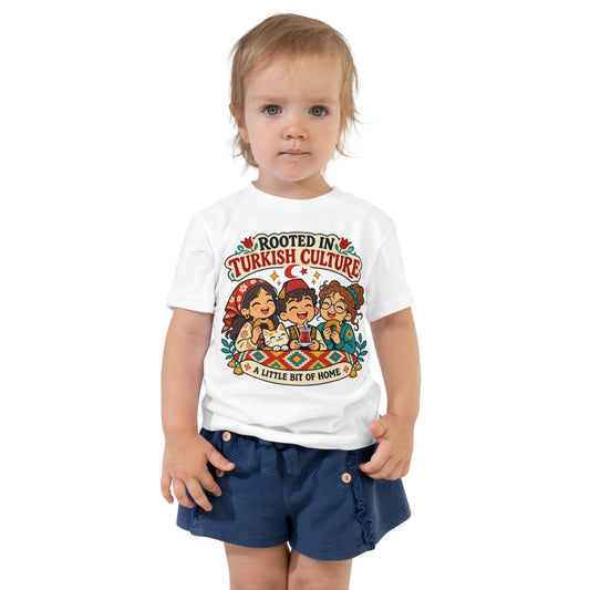 Rooted in Turkish Culture Toddler T-Shirt, Roots & Talks - White
