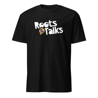Roots & Talks Logo Unisex Softstyle T-Shirt - Black