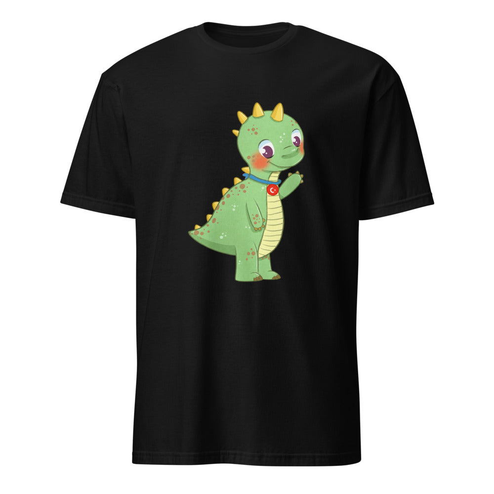 Dino Dinosaur Unisex Softstyle T-Shirt, Roots & Talks - Black