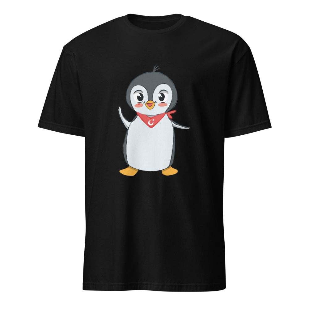 Pingucan Penguin Unisex Softstyle T-Shirt, Roots & Talks - Black