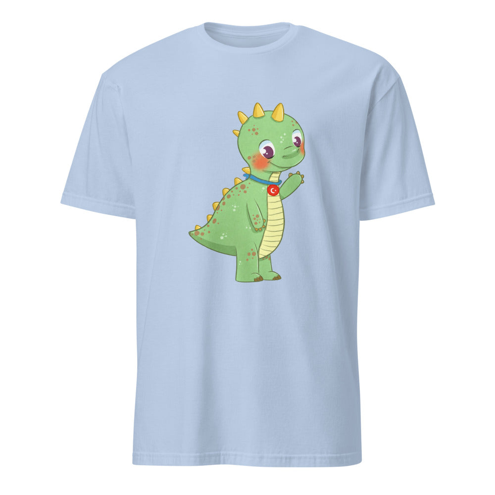 Dino Dinosaur Unisex Softstyle T-Shirt, Roots & Talks - Light Blue