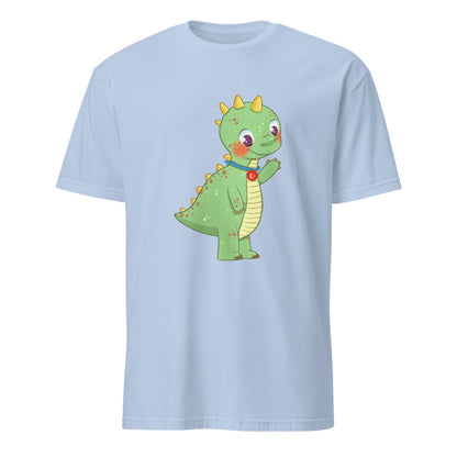Dino Dinosaur Unisex Softstyle T-Shirt, Roots & Talks - Light Blue