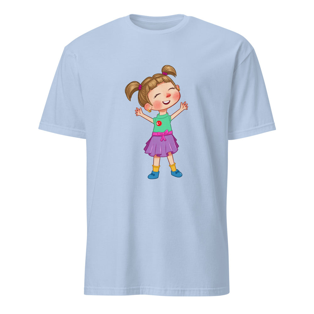 Ela Character Unisex Softstyle T-Shirt, Roots & Talks - Light Blue
