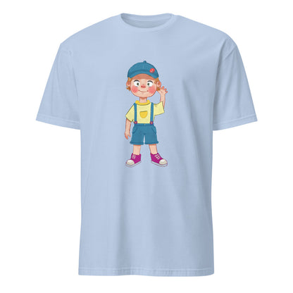 Giray Character Unisex Softstyle T-Shirt, Roots & Talks - Light Blue