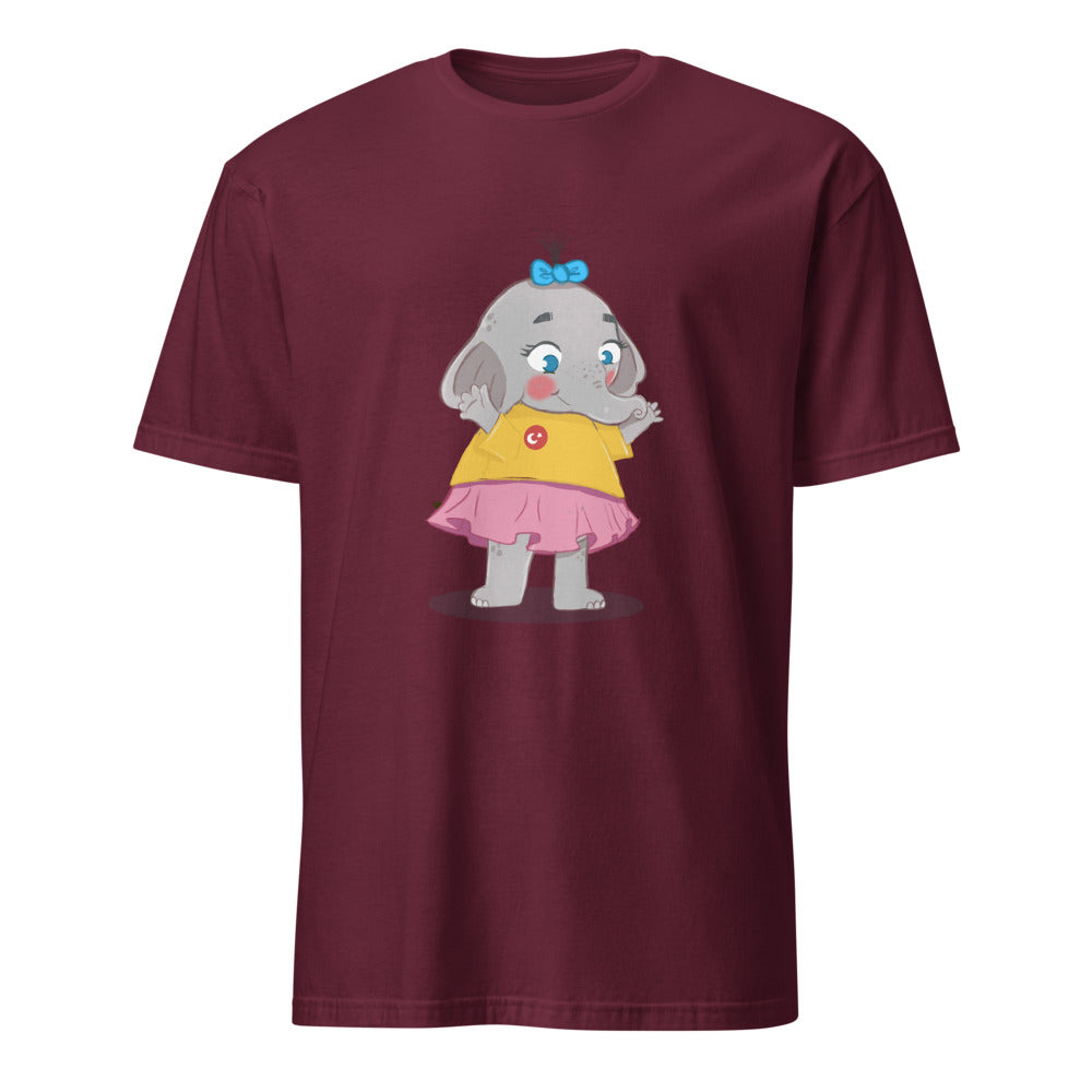 Filiz Elephant Unisex Softstyle T-Shirt, Roots & Talks - Maroon