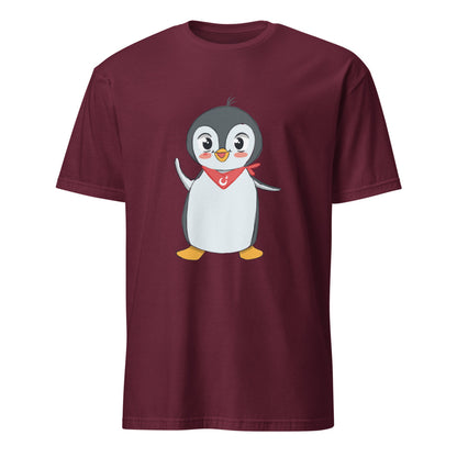 Pingucan Penguin Unisex Softstyle T-Shirt, Roots & Talks - Maroon
