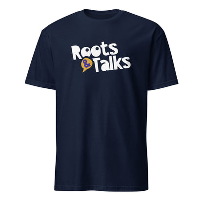 Roots & Talks Logo Unisex Softstyle T-Shirt - Navy
