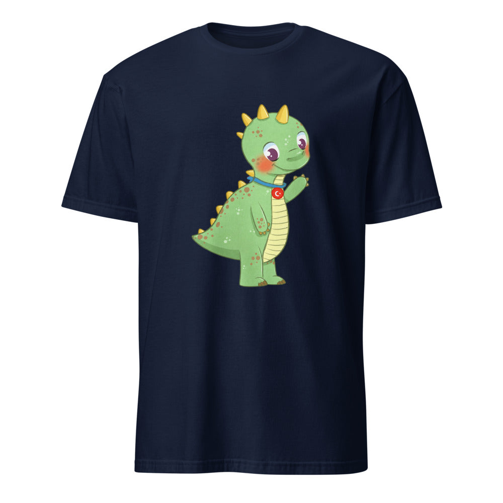 Dino Dinosaur Unisex Softstyle T-Shirt, Roots & Talks - Navy