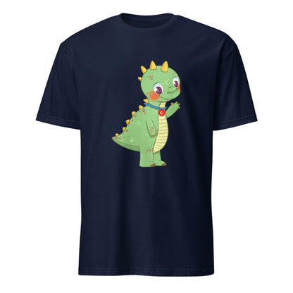 Dino Dinosaur Unisex Softstyle T-Shirt, Roots & Talks - Navy