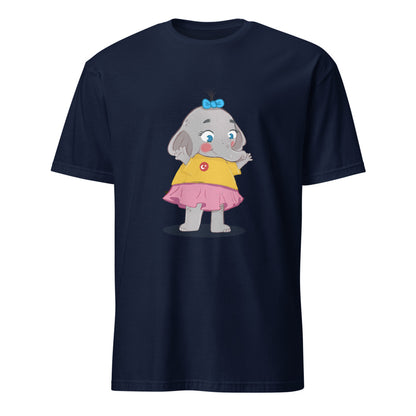 Filiz Elephant Unisex Softstyle T-Shirt, Roots & Talks - Navy