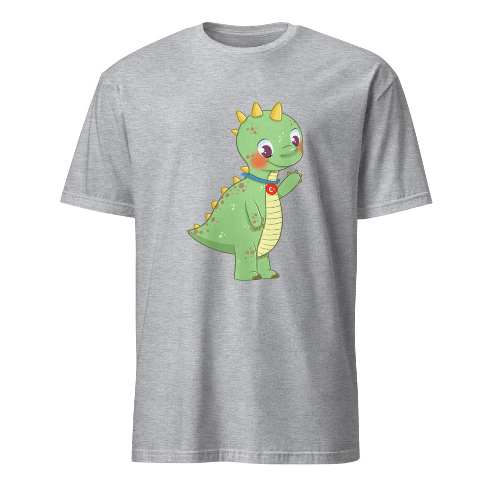 Dino Dinosaur Unisex Softstyle T-Shirt, Roots & Talks - Sport Grey
