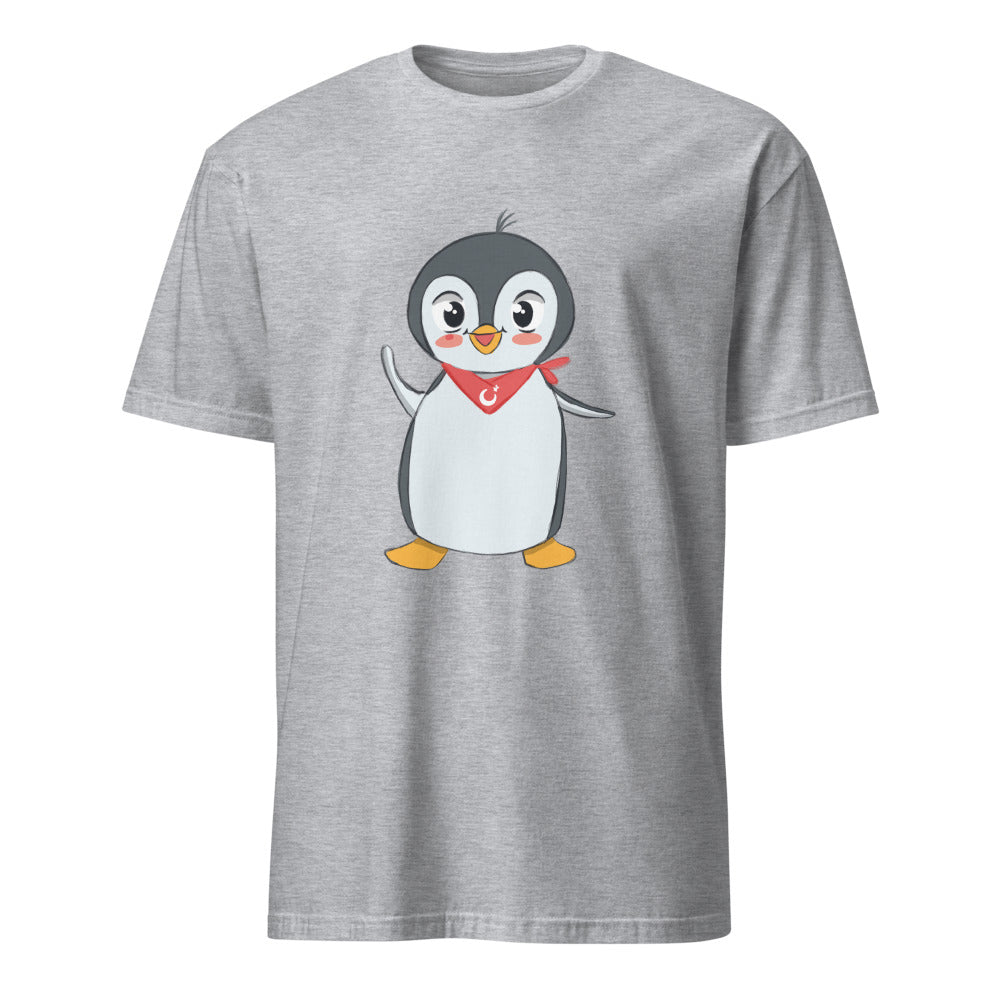 Pingucan Penguin Unisex Softstyle T-Shirt, Roots & Talks - Sport Grey