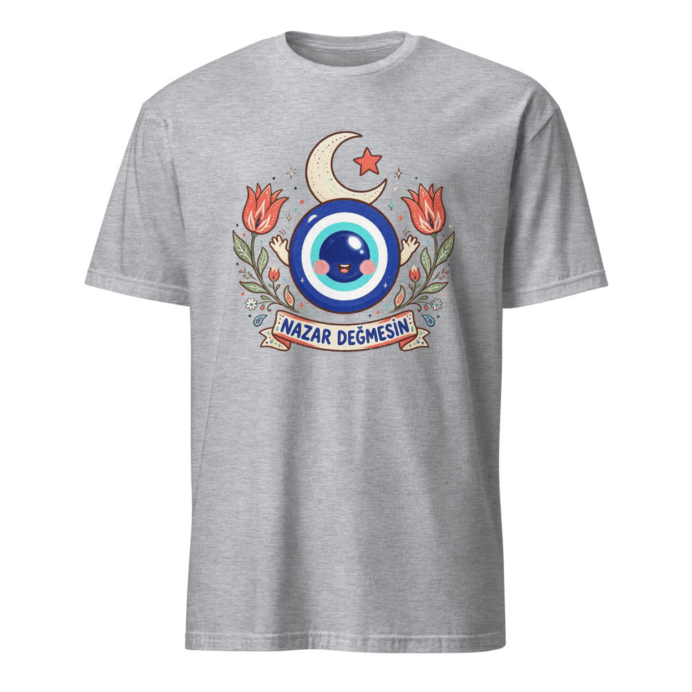 Nazar Değmesin Unisex Softstyle T-Shirt, Roots & Talks - Sport Grey