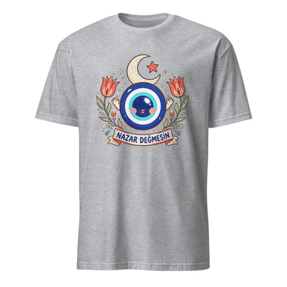 Nazar Değmesin Unisex Softstyle T-Shirt, Roots & Talks - Sport Grey