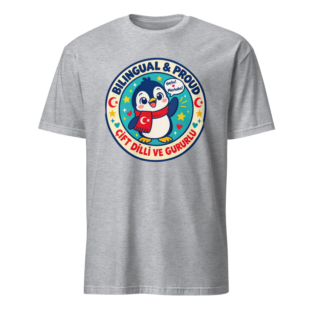 Bilingual & Proud Unisex Softstyle T-Shirt, Roots & Talks - Sport Grey