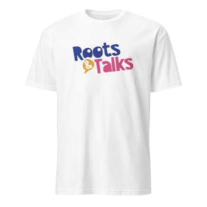 Roots & Talks Logo Unisex Softstyle T-Shirt - White