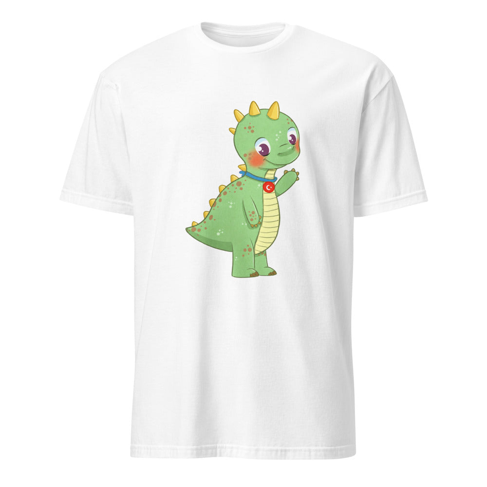 Dino Dinosaur Unisex Softstyle T-Shirt, Roots & Talks - White