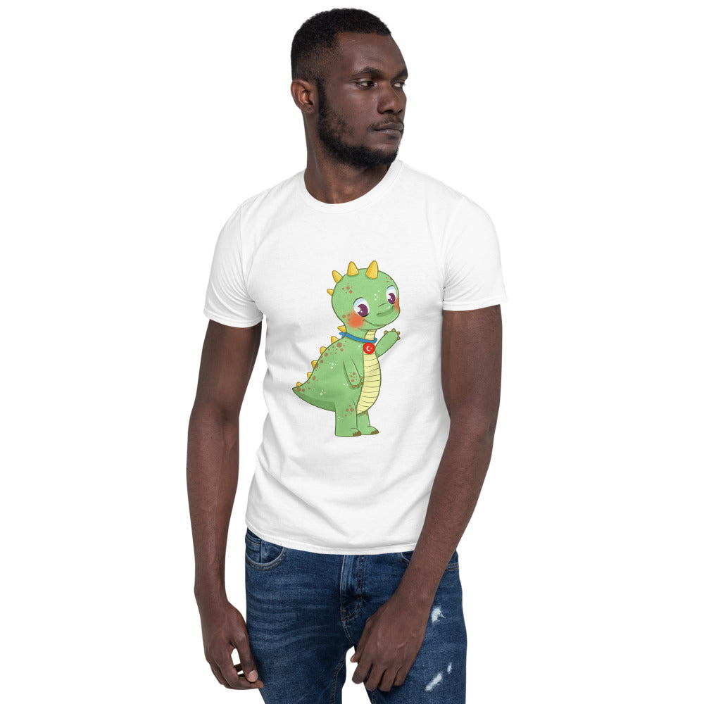 Dino Dinosaur Unisex Softstyle T-Shirt, Roots & Talks - lifestyle photo 3