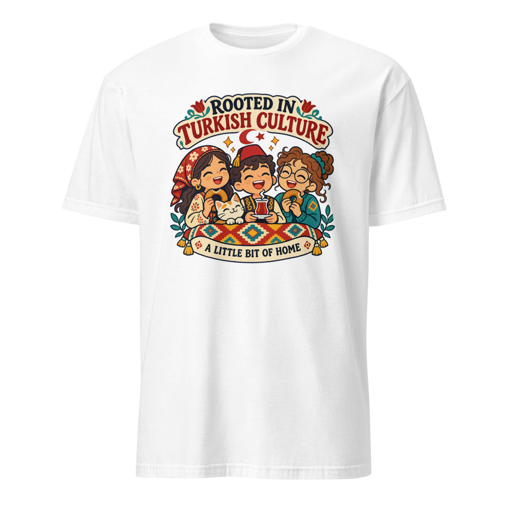 Rooted in Turkish Culture Unisex Softstyle T-Shirt, Roots & Talks - White