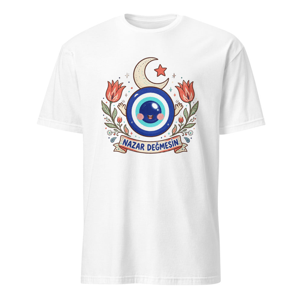 Nazar Değmesin Unisex Softstyle T-Shirt, Roots & Talks - White