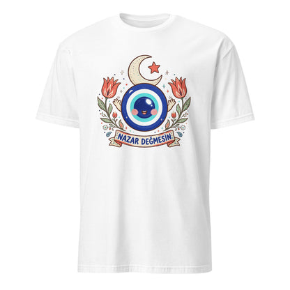 Nazar Değmesin Unisex Softstyle T-Shirt, Roots & Talks - White