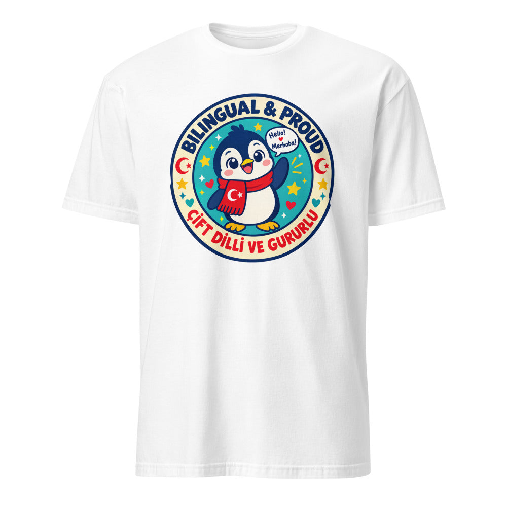 Bilingual & Proud Unisex Softstyle T-Shirt, Roots & Talks - White