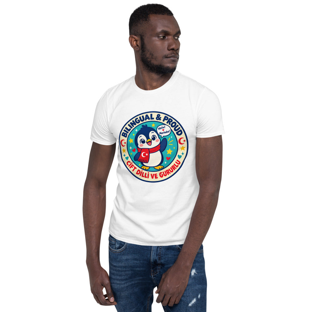 Bilingual & Proud Unisex Softstyle T-Shirt, Roots & Talks - lifestyle photo 3